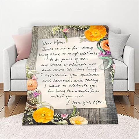 GZGLZDQ Personalised Blanket Air Mail Blanket Mum/dad Gift From Dhughter/Son Express Love Sofa Bedroom Blanket For Birthday, Christmas (Color : C, Size : 70x100cm) Cover
