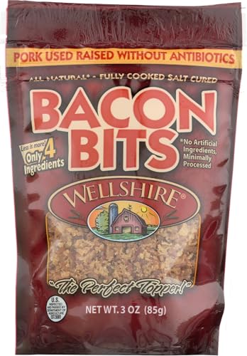 Wellshire Farms Fully Cooked Salt Uncured Bacon Bits, 3 OZ
