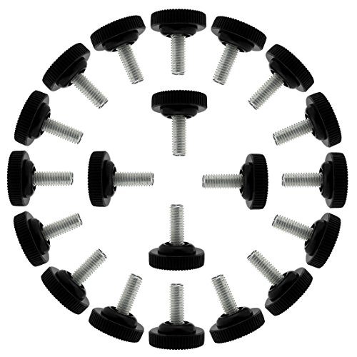 Sourcingmap M8 x 20 x 30mm Screw on Furniture Glide Leveling Feet Floor Protector Adjustable Leveler for Chair Leg 20 Pack
