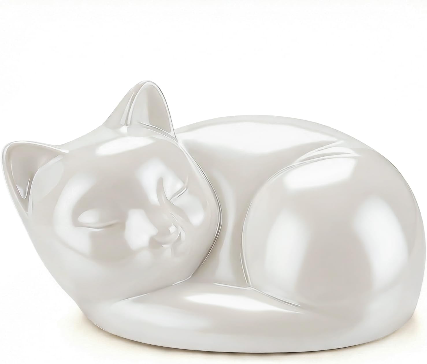 abooxiu Pet Urn for Cats Small Urn for Pet Ashes Sleeping Kitty Cat Urns for Ashes Pet Cremation Keepsake Funeral Urns Ceramic Mini Urns for Ashes Pet Memorial Sympathy Gifts for Loss of Cats