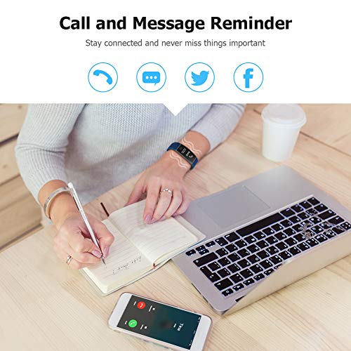 Letsfit Fitness Armband mit Pulsmesser Wasserdicht IP68 Fitness Tracker 0,96 Zoll Farbbildschirm und 14 Trainingsmodi Schrittzähler Uhr Smartwatch Aktivitätstracker für Damen Herren - 3