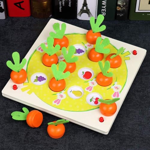 Image of BAYBEE Memory Matching Puzzle Game | Educational Wooden Toys for Kids | Learning Toys for Toddlers & Preschoolers | Brain Development Toy for Baby Boys & Girls Age 3 Years and Up