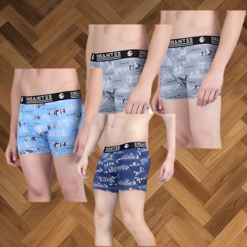 Image of Men's Nylon Stretch Printed Trunk | Ultra-Soft, Breathable Innerwear for Men | Stylish & Supportive Fit