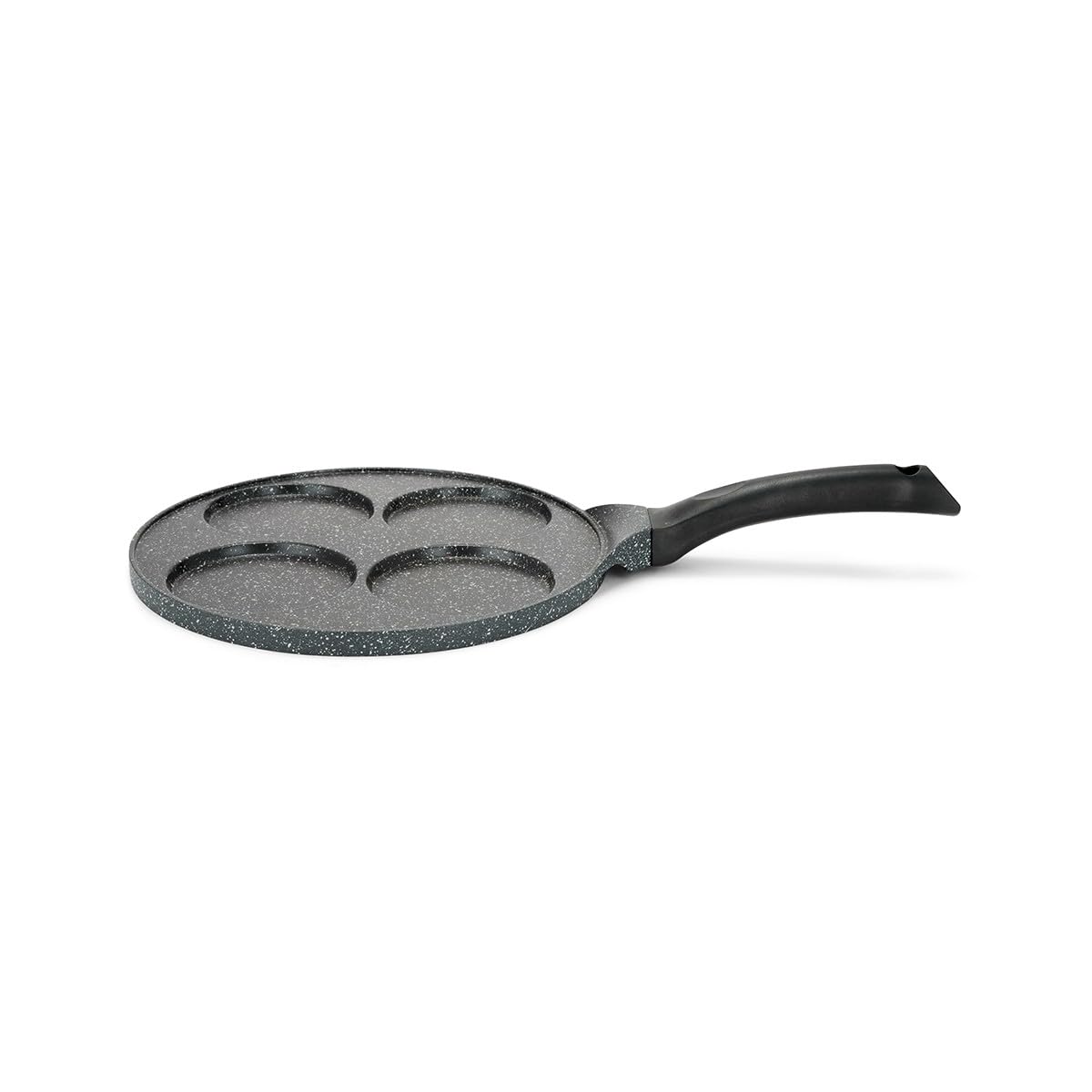 Livoo MEP148 - Sartén para tortitas antiadherente, Ø 26 cm, 4 huellas de Ø 10 cm, mango de baquelita, todo tipo de fuego, incluida inducción