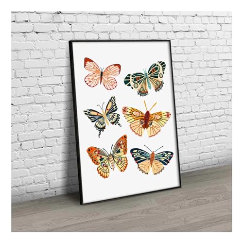 Affiches de papillon coloré JGGXHM peinture sur toile 65x85 cm