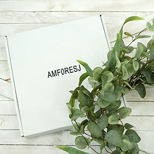 Amf0Resj 20 '' Green Eucalyptus Wreath For Front Door Artificial Spring Summer Wreath With Large Willow Leaf For Farmhouse Wall Window Outdoor Indoor Wedding Party Home Decor, White Gift Box Included #TOP5