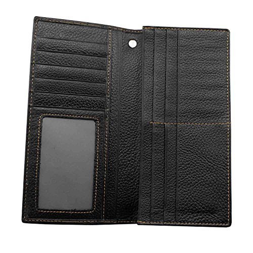 Men Gothic Cross Biker Long Leather Card Money card Holder Wallet With Safe Chaine4