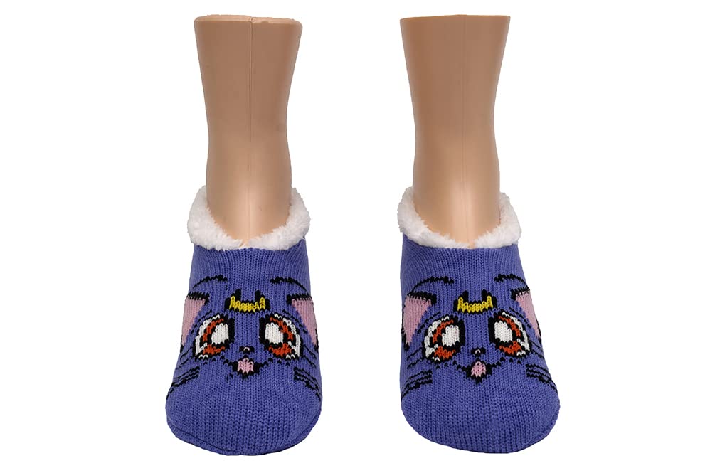 Sailor Moon Luna Plush Cozy Slip On Socks - Fits Ladies Shoe Size 4-10 (1 Pair)3