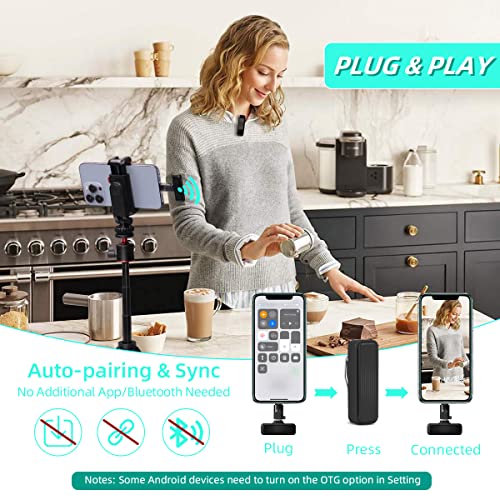 AFAITH Kabelloses Lavalier-Mikrofon für iPhone iPad Android Handy, Plug-Play-Ansteckmikrofon, synchronisiert das… - Image 4