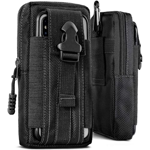 Étui de survie compatible avec Gigaset GS110 sac banane nylon noir EDC