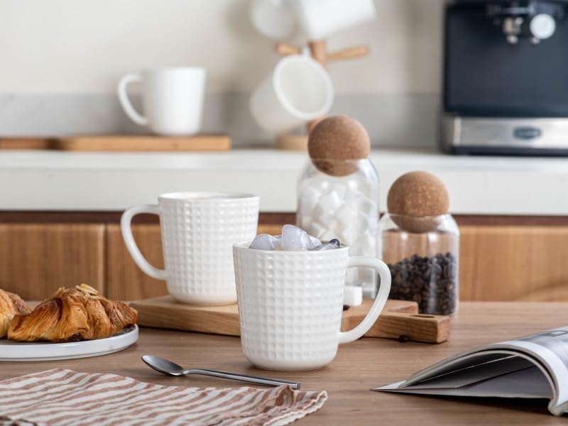 Large Coffee Mug, 20 oz Ceramic Coffee Cup with Handle, Porcelain Big Tea Cup for Office and Home, for Latte Cocoa Dishwasher and Microwave Safe, 1PC, White - Image 5