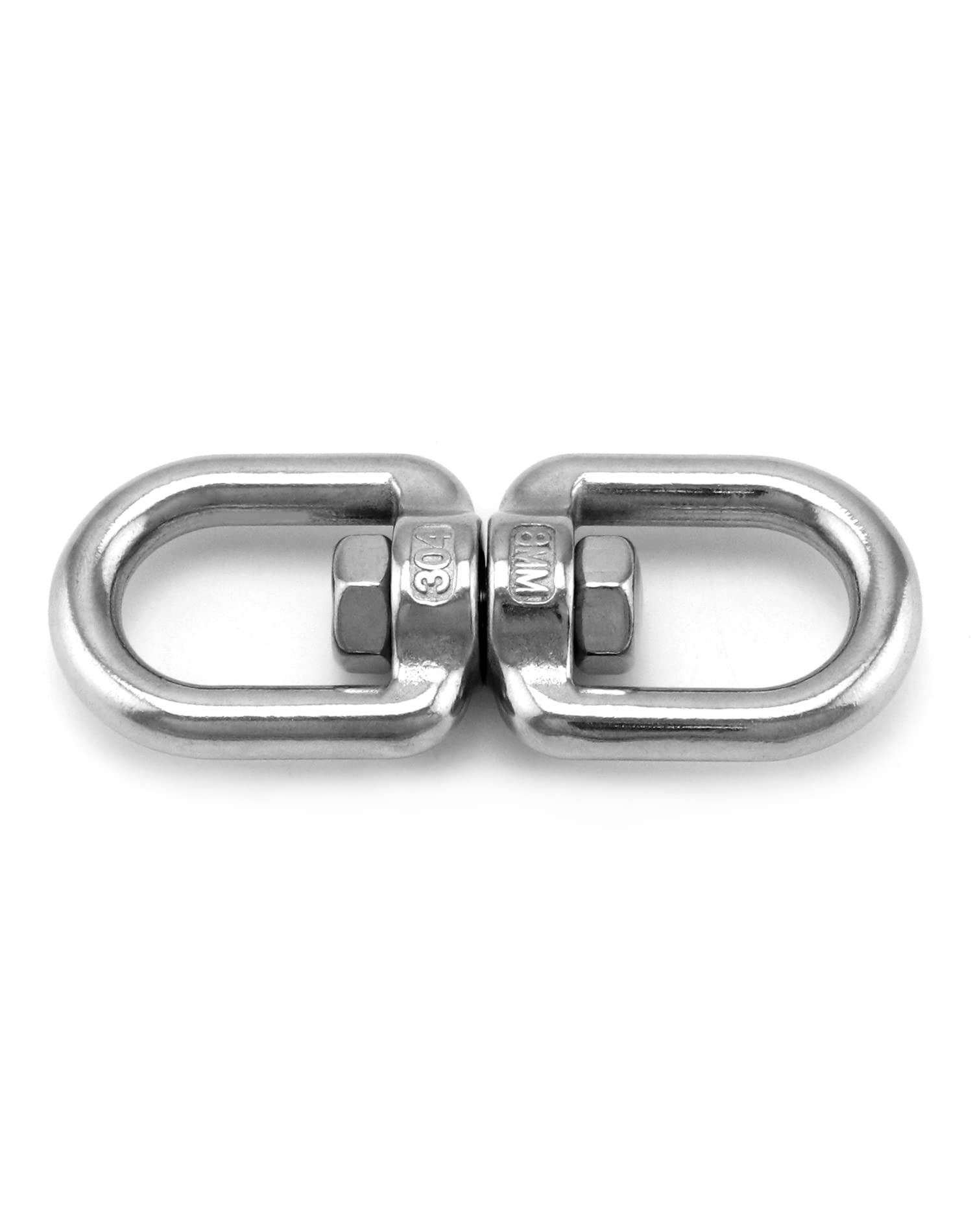 QWORK® 4 krętliki obrotowe M8, obracane o 360°, ze stali nierdzewnej, do foteli wiszących, worka bokserskiego i wielu innych, nośność do 300 kg