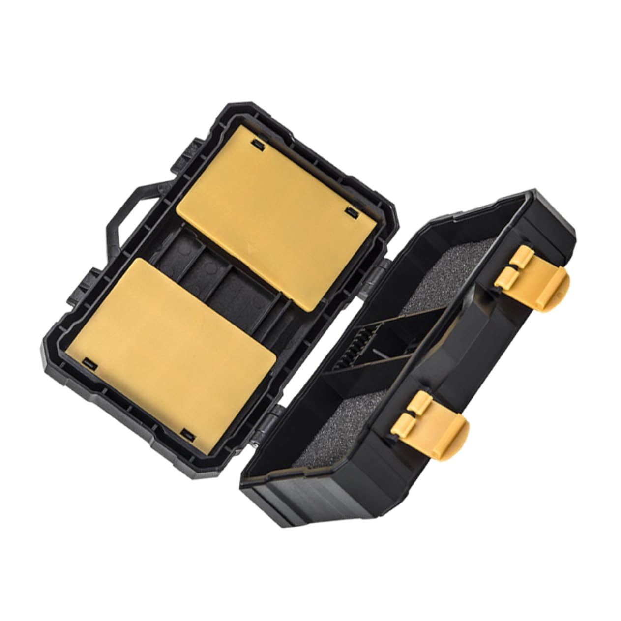 SEWACC 1pc Shockproof Camera Battery and Memory Card Storage Case Durable Photography Supply for and Cf Cards Black