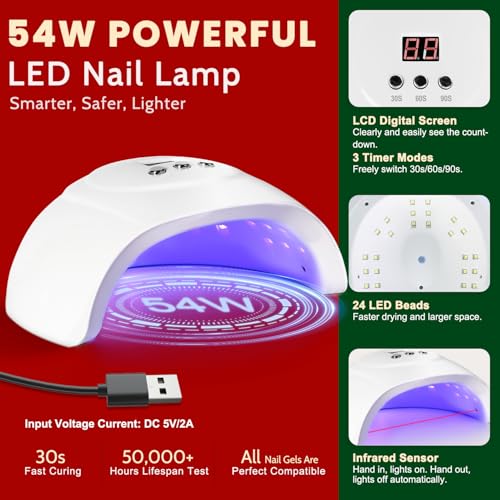 Kit de Esmaltes en Gel 73 Piezas con Luz UV Lavanda miniatura 5