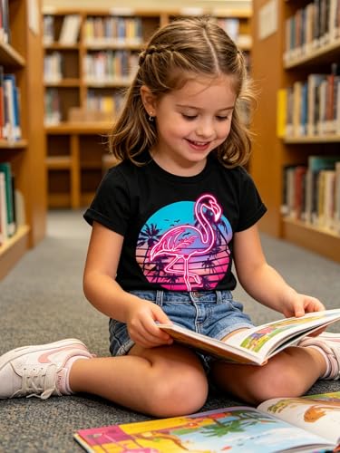 Image of Funnycokid Little Girls T Shirt for Toddler 3-7 Years Kids Tee Graphic Short Sleeve Clothes Tops