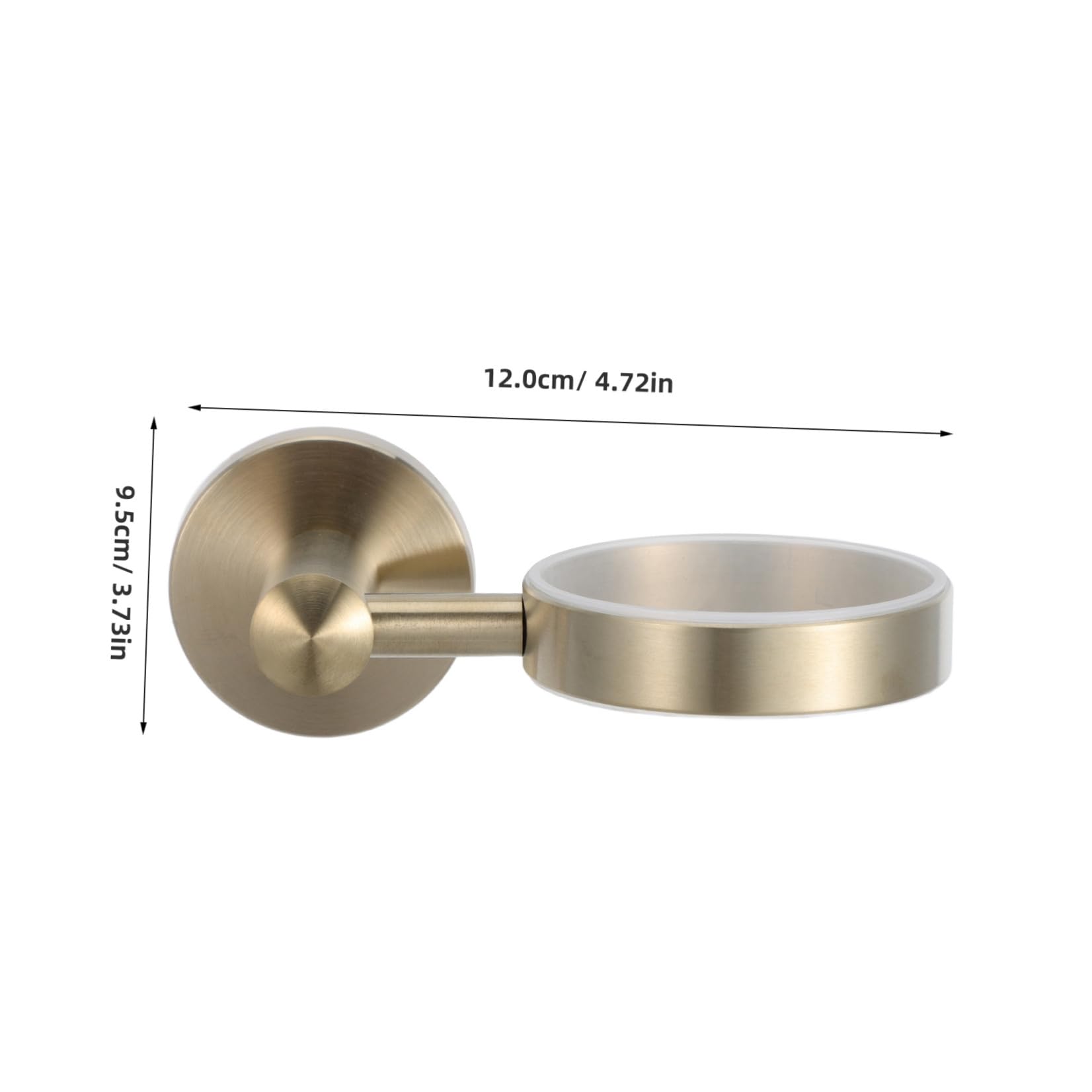 TEHAUX Portacepillos de Dientes de Pared para Baño en Acero Inoxidable | Vaso de Vidrio Esmerilado, Diseño Mural Estable, Accesorio Incluido para Uso en Cocina y Dormitorio