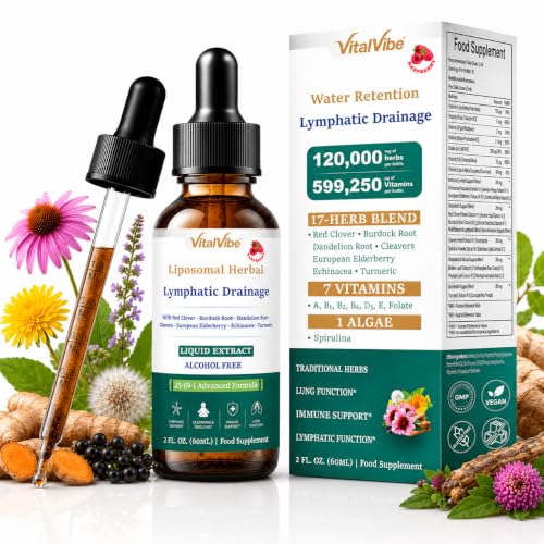 Lymphdrainage Tropfen zur Entwässerung und Entgiftung Vegan 60ml