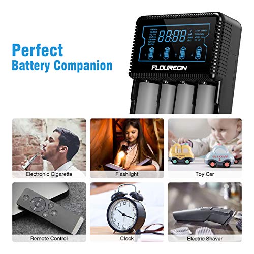 FLOUREON Caricabatteria Universale Intelligente