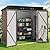 Gizoon 6' x 4' Outdoor Storage Shed with Double Lockable Doors, Anti-Corrosion Metal Garden Shed, Waterproof Shed Outdoor Storage Clearance for Backyard Patio Lawn-Brown