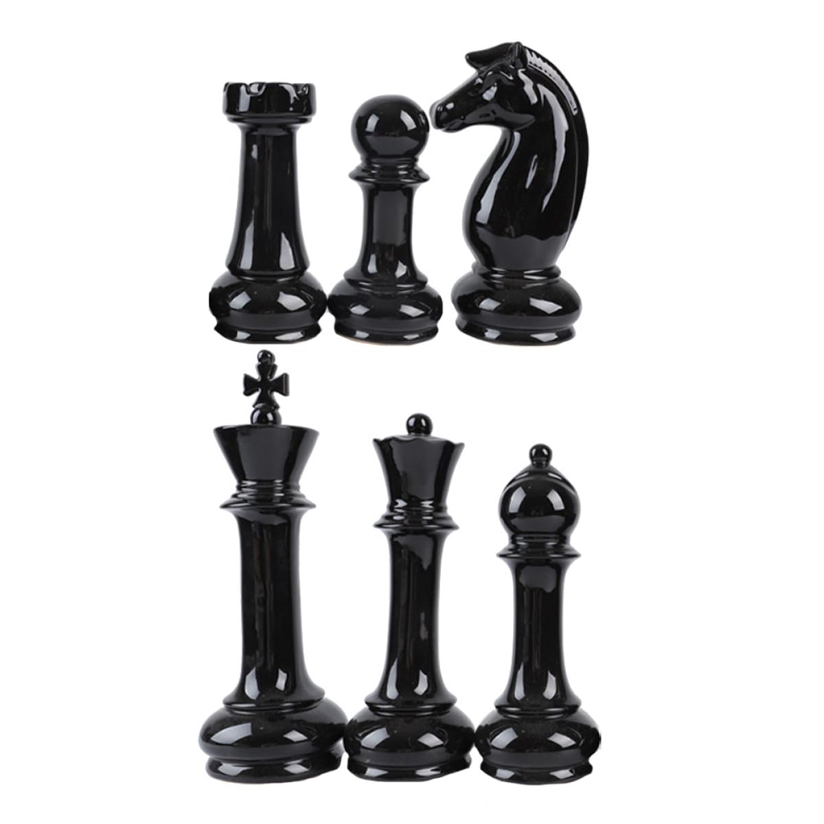 Ornement d'échecs en céramique haut de gamme au design d'apparence délicate