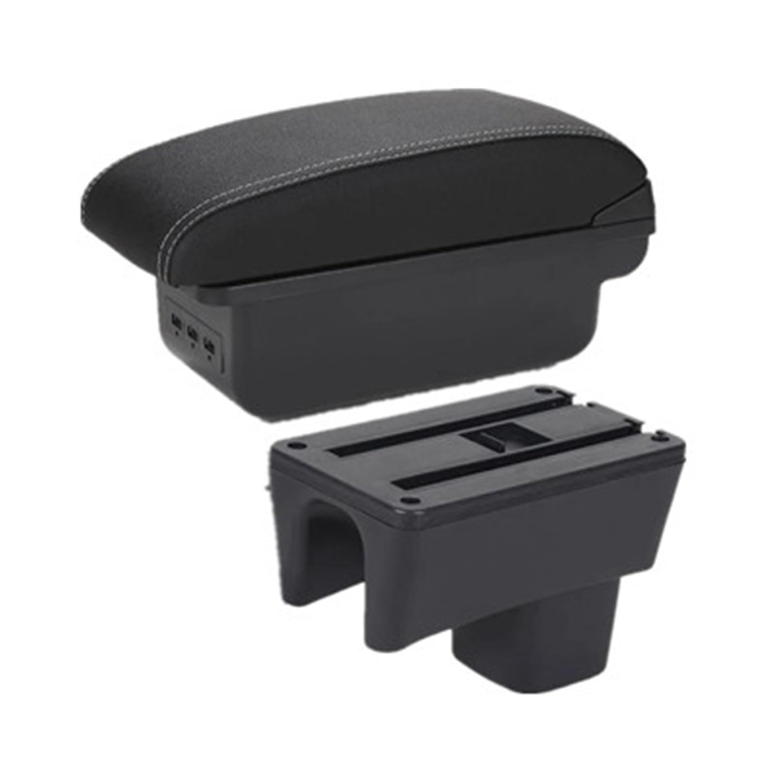 Ysdsls B Black White 3Usb Car Armrest Box For Swift Central Store Content Retrofit Styling Decoration Accessories Part 2005-2023