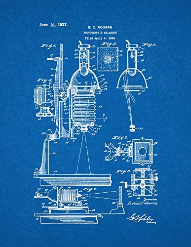 Photographic Enlarger Patent Print Blueprint (13\" x 19\") M15452