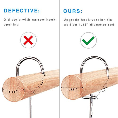 Terhoo 10.5" Space Saving Hangers Stainless Steel Magic Hangers Closet Wardrobe Clothing Hanger Oragnizer Heavy Space Saver, As Seen On Tv Pack Of 4 #TOP1