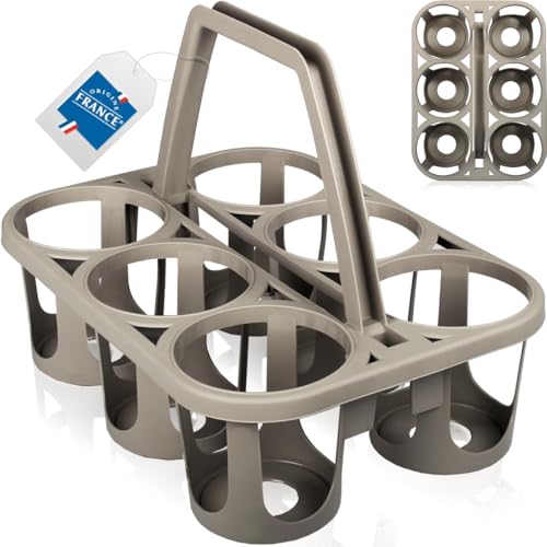 Stimo Premium Flaschenträger 6 Flaschen Getränketräger Schwarz Kunststoff 34 x 25 5 x 26 5 cm