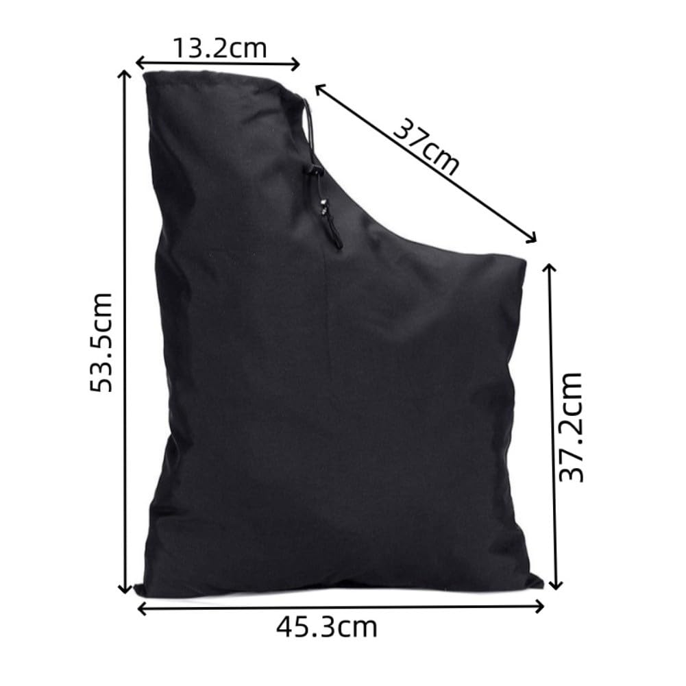 Bolsa de recogida de hojas para aspiradora, 60 cm x 44 cm, impermeable, poliéster Oxford 420D con parte inferior, fácil de vaciar, se adapta a la mayoría de sopladores de hojas