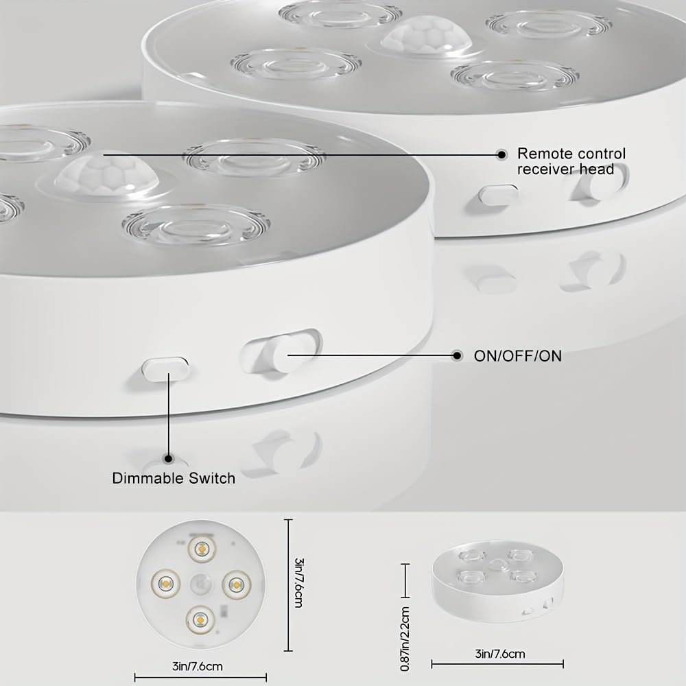 Picture Lights for Wall, 13 RGB Color Rechargeable Battery Operated Picture Frame Lights, Puck Lights with Remote, Dimmable & Timer Art Lighting for Paintings Wireless, Magnetic Gallery Light(6 Pack)