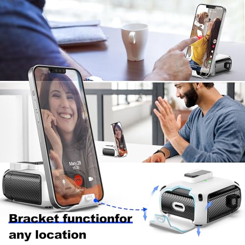 Image of RFUNGUANGO AirPods 2 Case with Lock Magnetic Lid Phone Stand, White