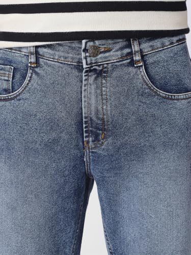 Image of Neostreak Men's Regular Fit Heavy Washed Jeans Stretchable