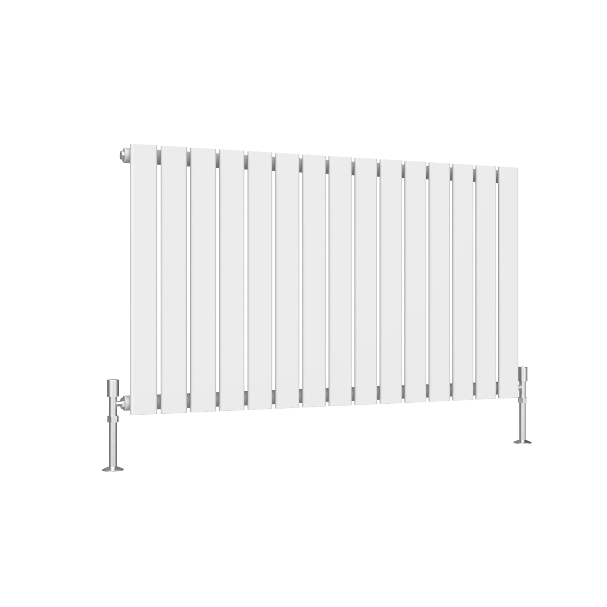 SLINE SANITARY White Flat Panel Designer Radiator 600x1020mm Horizontal Single Column Wall Mounted Central Heating Radiator for Bathroom & Living Room