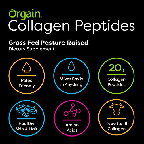 Orgain Grass Fed Hydrolyzed Collagen Peptides Protein Powder - Paleo & Keto Friendly, Amino Acid Supplement, Pasture Raised & Grass Fed Clean Protein Shake, Creamy Chocolate Fudge - Meal Replacement #TOP2