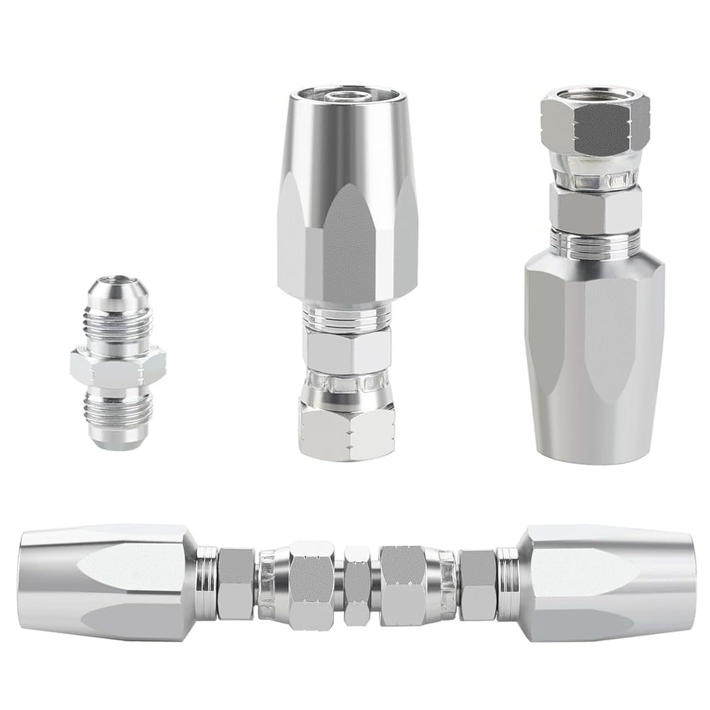 2 Stück Wiederverwendbare Hydraulikarmaturen, 1/4 Innendurchmesser, Hydraulikschlauch-Reparatursatz Vor Ort