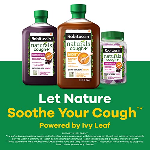 Robitussin Naturals Honey And Ivy Leaf Dietary Supplement Relieves Occasional Cough Associated With Hoarseness, Dry Throat, And Irritants*, 8.3 Oz #TOP5