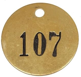 Valve Tag Application General Purpose, Tag Shape Round,Numbered Tag, Number Sequence 101-125,2041003161