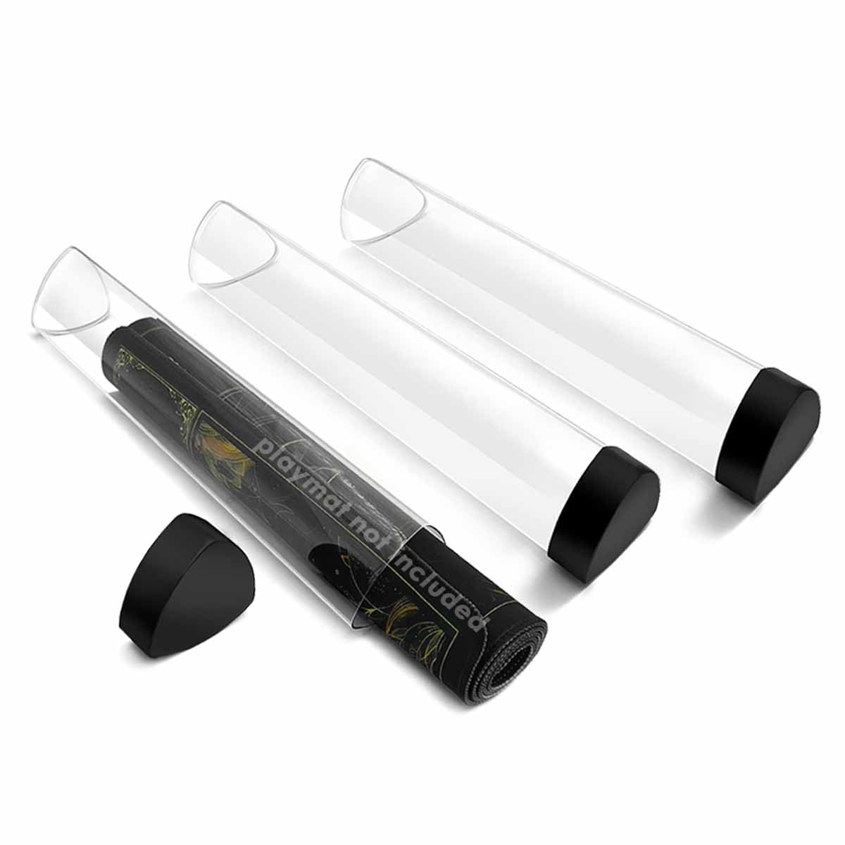 FROGIGO Playmat Tube Prism-Shaped for TCG Playmats - Non-Slip Play Mat Holder with Easy in/Out & Anti-Roll Design, Durable Mat Storage Case (3 Pcs,