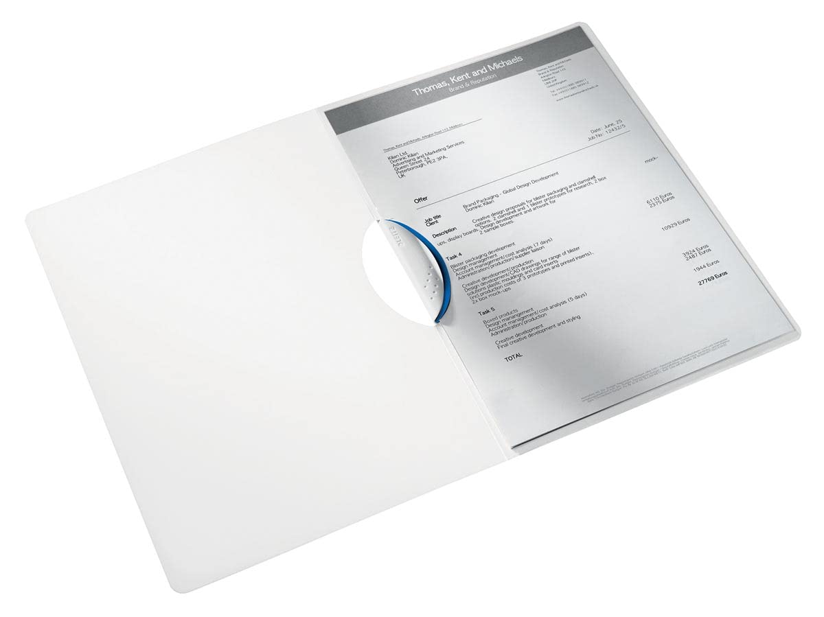 Leitz WOW Klemmmappe ColorClip PP Datei blau PK10