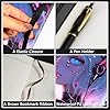 A5 Leather Lined Journal Notebook, 200 Pages Hardcover Executive Notebook for Office School Note Taking, Thick Writing Paper Daily Journal with Bookmarks/Indexes, Cat Girl Blue Neon Anime - Image 4