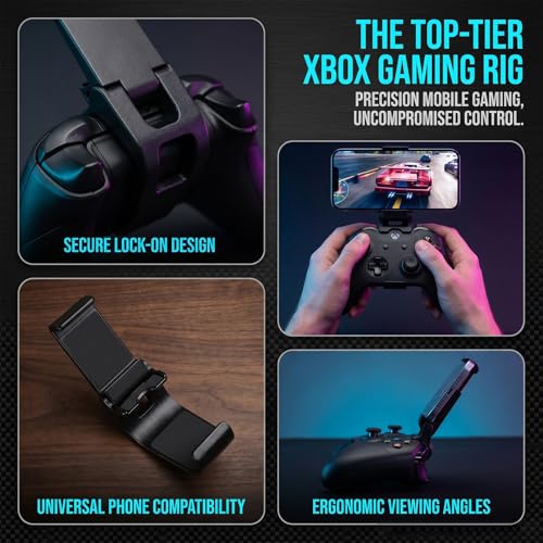 Image of Brand Mobile Gaming Controller Clamp, Extendable Phone Holder for Game Controller, Compatible with Xbox, Portable Phone Mount, Ergonomic for Long Gaming Sessions
