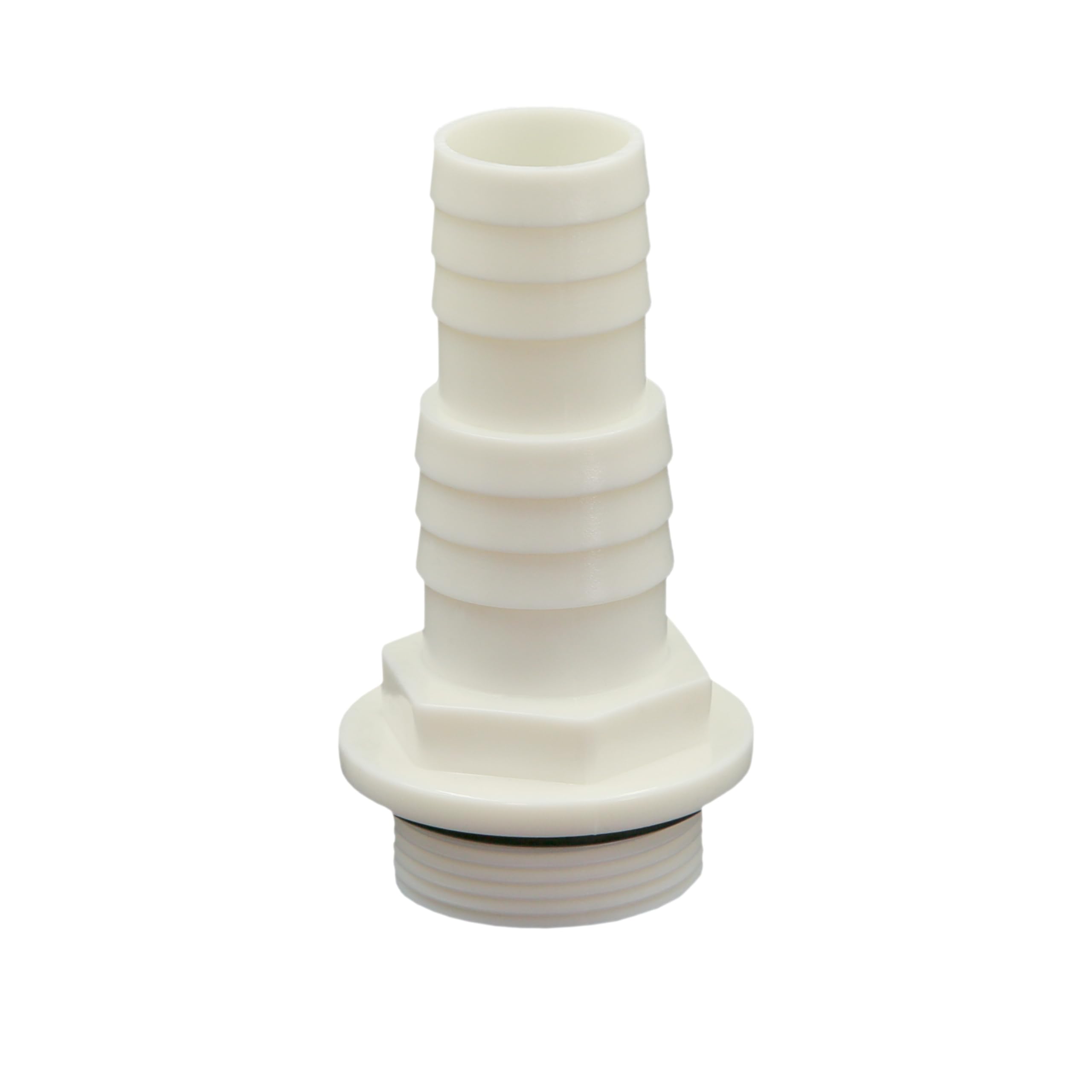 HAF® 8 x tulejka do węża ABS O-ring z końcówkami węża 32 i 38 mm x 1 1/2" gwint zewnętrzny, tulejka węża z białego ABS. Nadaje się do przyłącza pompy basenowej... Jakość: Made in Europe. Ilość: 8