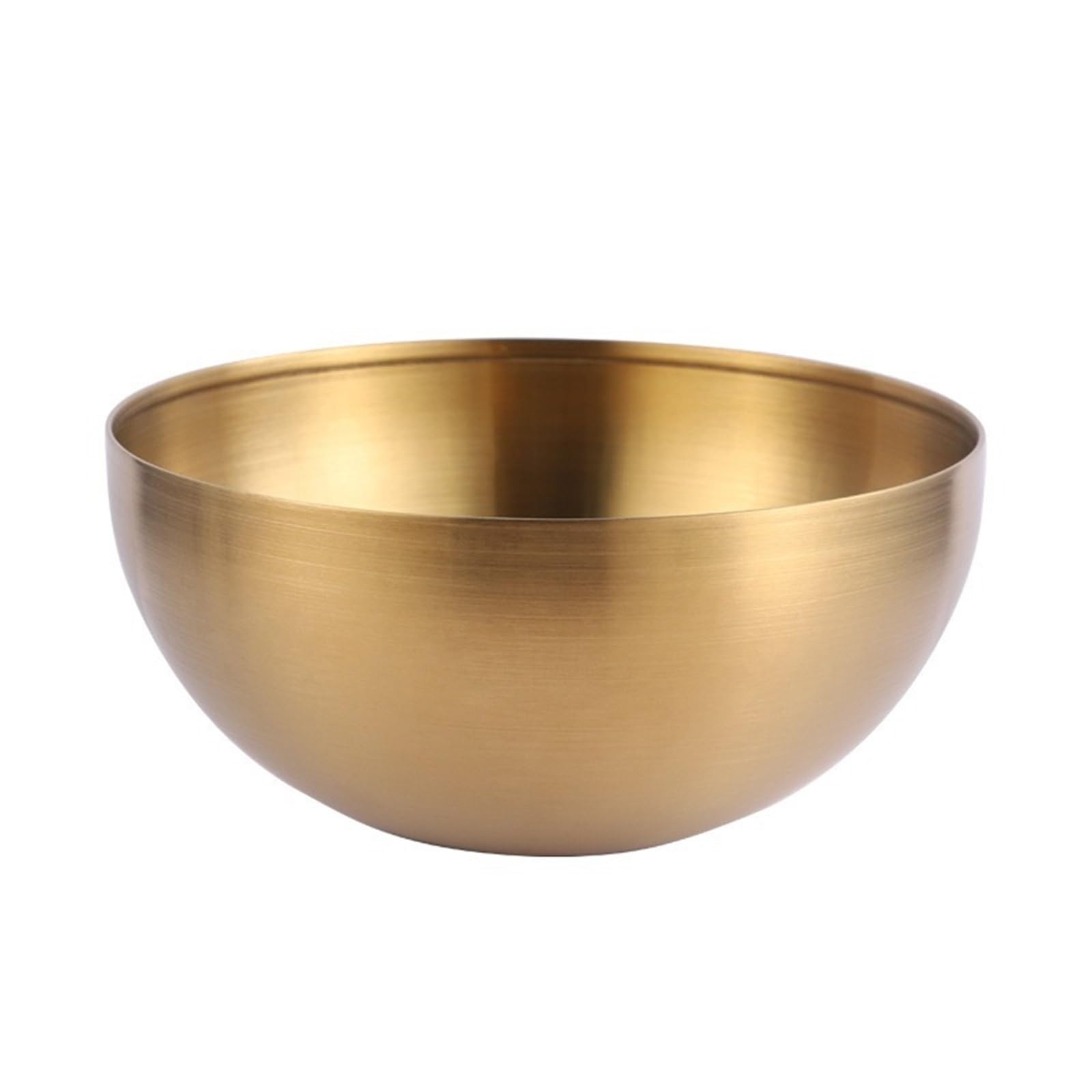 Bol De Acero Inoxidable Cuenco de ensalada acero inoxidable 15 cm, 20, 24 y 28, multifuncional, redondo, dorado plateado(Gold28cm)