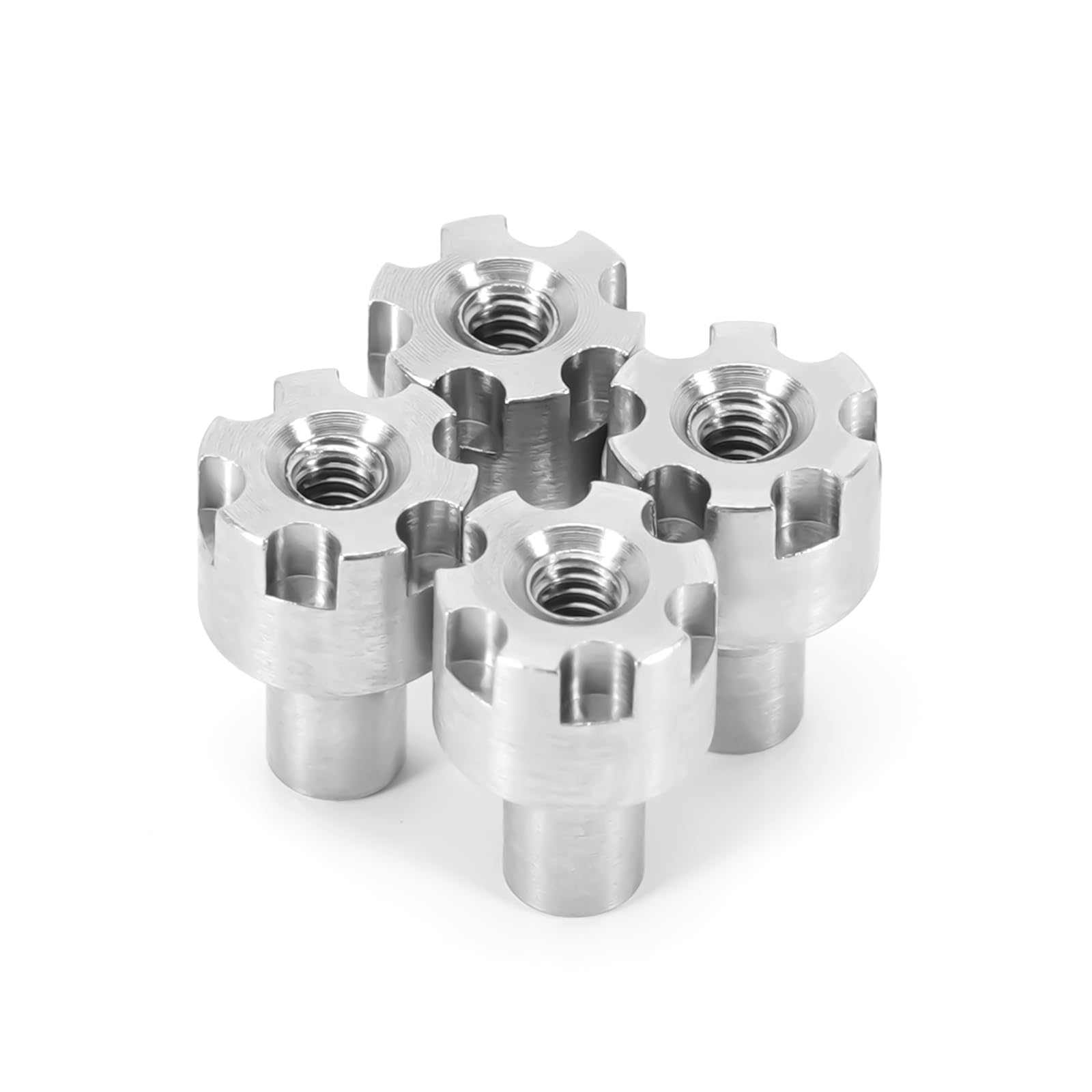 INJORA M2 Wheel Nuts 8.5mm Stainless Steel Nuts 4PCS for 1/24 RC Crawler Axial SCX24 AX24 Upgrade