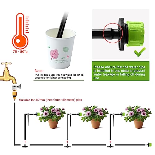 VooGenzek 200 PCS 1/4 Inch Adjustable Irrigation Dripper Sprinklers - Image 4