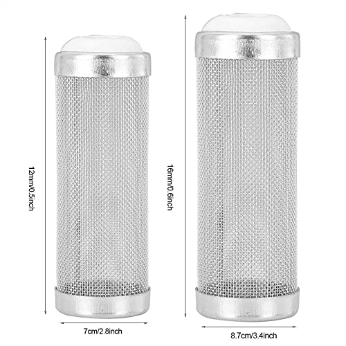 Image of Joyzan Aquarium Filter Inflow Inlet Mesh, Intake Shrimp Guard Protector | Stainless Steel Metal Fish Tank Prefilter Tube Strainer Cover Screen Net Protecting Basket Media Accessory 16mm 5Pcs