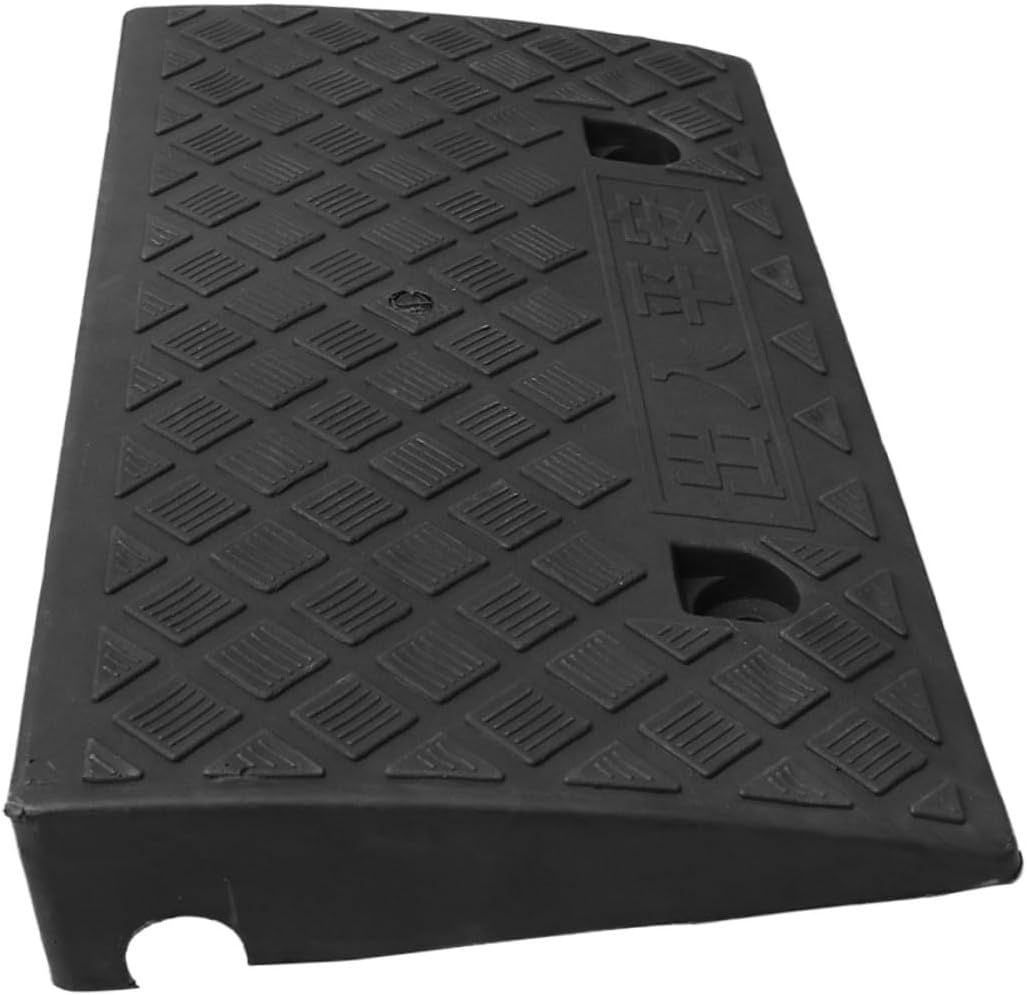 Plastic Vehicle Curb Ramp 50x27x9cm Black Car Loading Ramp for Driveway and Sidewalk Use for Motorcycle and Wheelchair Access