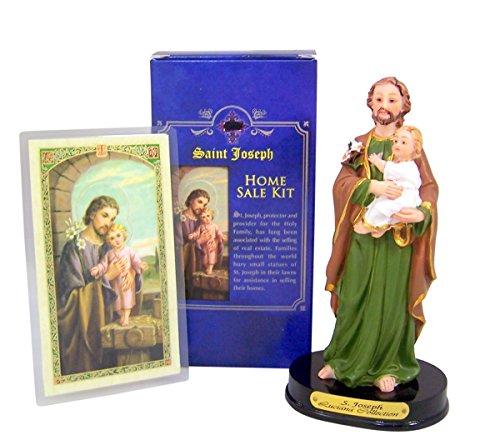 Kit para el hogar con estatua de San José de resina 13 cm
