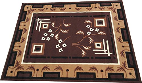 Image of Contemporary Carpet (Brown, Acrylic, 8 X 11 Feet)