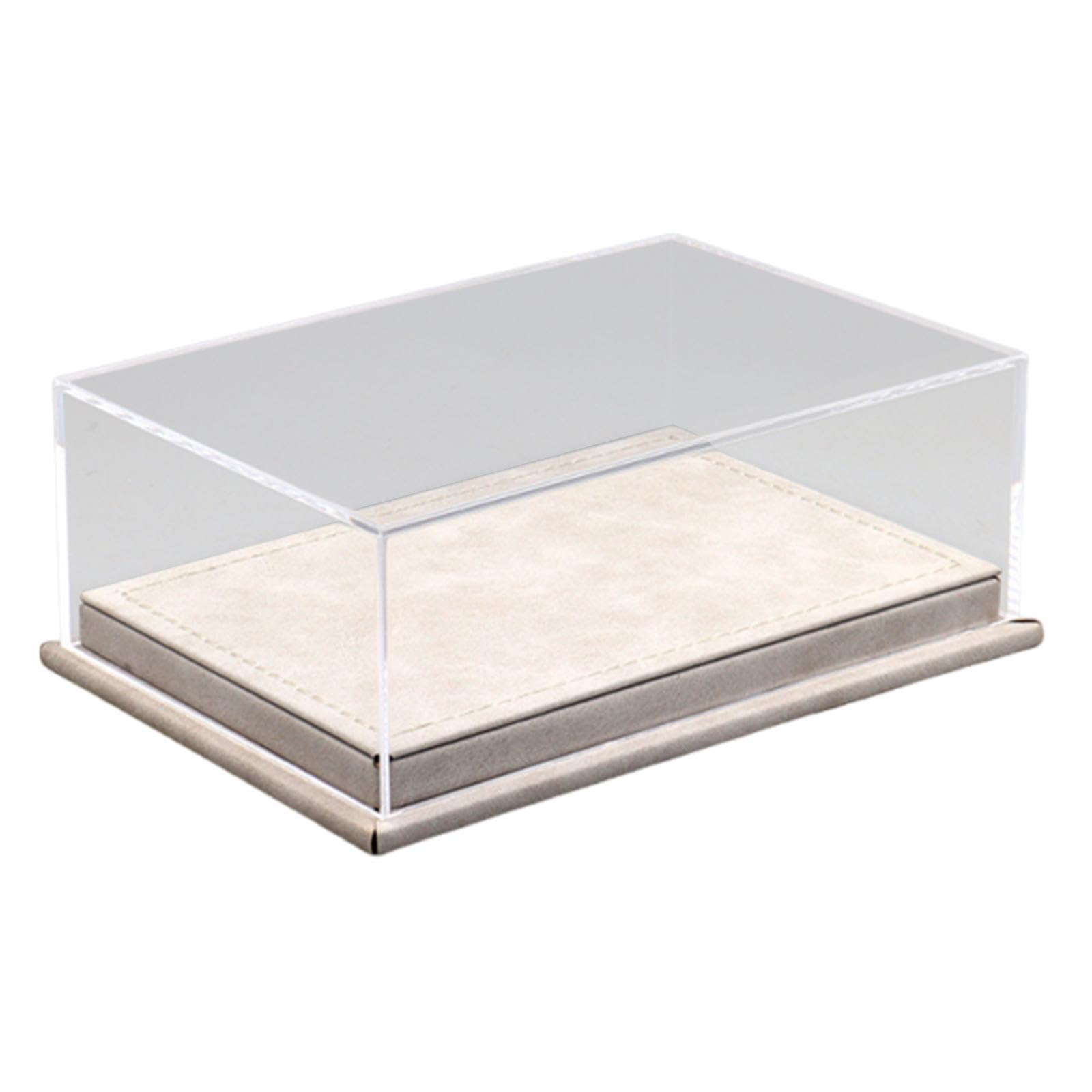 Jiuvaso Vetrina espositiva in Acrilico Trasparente per modellini di Auto in 1:64, Scatola portaoggetti per cimeli, Auto pressofuse, Personaggi, Regalo, Beige